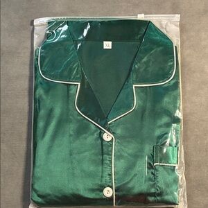 Unbranded Emerald Green Pajama Set Womens XL